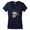 evil skull Women's V-Neck T-Shirt