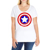Captain America Ladies Curvy T-Shirt