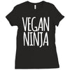 vegan ninja Ladies Fitted T-Shirt