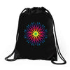 COSMIC FLOWER Drawstring Bags
