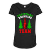 christmas drinking team Maternity Scoop Neck T-shirt