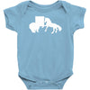b&auml;r vs einhor  funny Baby Onesie