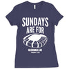 sundays are for football foot ball Ladies Fitted T-Shirt