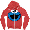 Cookie Monster Face Zipper Hoodie
