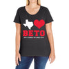 Texas Loves Beto Ladies Curvy T-Shirt