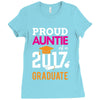 Class of 2017 Proud Auntie Graduation Ladies Fitted T-Shirt