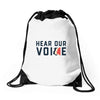Women's March Hear Our Voice Drawstring Bags