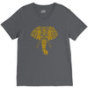 tribal print elephant geometric gold animals cool V-Neck Tee