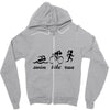 swim bike and run Zipper Hoodie