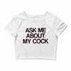 ask me about my cock rooster Crop Top