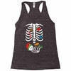 Christmas Skeleton mom and baby maternity Racerback Tank