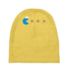 funny 80s pacman cookie monster retro gaming Baby Beanies