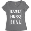 dad a son's first hero a daughters first love 2 Women's Triblend Scoop T-shirt