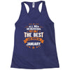 All Men Created Equal But The Best Born In January Racerback Tank