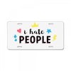 I Hate People License Plate