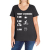 today's beer schedule cycling 6am Ladies Curvy T-Shirt