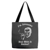 i'm awesome  funnycomic deal with it party retro cool Tote Bags