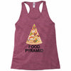 pizza lover's food pyramid Racerback Tank