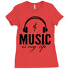 music is my life Ladies Fitted T-Shirt