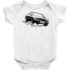 mercedes benz w126 Baby Onesie