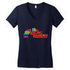 racing rainbow Women's V-Neck T-Shirt