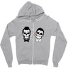 SKULL ON TWO FACE Zipper Hoodie