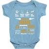 Born June Multitasking Problem Solving Tees Baby Onesie