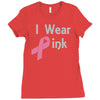 junior's breast cancer awareness i wear pink Ladies Fitted T-Shirt