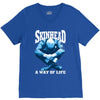 skinhead a way of life blue ideal birthday gift present. V-Neck Tee