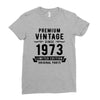 Premium Vintage Since 1973 Limited Edition Original Parts Ladies Fitted T-Shirt