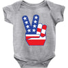 Peace Sign Hand Baby Onesie