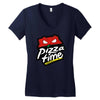 pizza time (2) Women's V-Neck T-Shirt