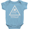 warning god of thunder Baby Onesie