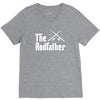 the rodfather   mens funny fishing V-Neck Tee