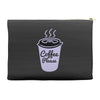cool coffee please t shirt Accessory Pouches