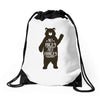 just hungry Drawstring Bags