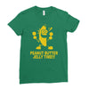 peanut butter jelly time banana Ladies Fitted T-Shirt