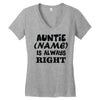personalised auntie Women's V-Neck T-Shirt