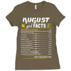 August Girl Facts Leo Ladies Fitted T-Shirt