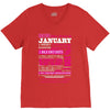 quens are born in january V-Neck Tee
