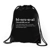 Bisexual Dictionary Drawstring Bags