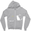 black cat magic Zipper Hoodie
