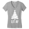 lit af Women's V-Neck T-Shirt