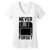never forget floppy disk Women's V-Neck T-Shirt