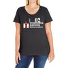 case ih farm center line Ladies Curvy T-Shirt