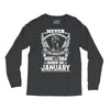 Never Underestimate Dog Rescuer Who Was Born January Long Sleeve Shirts