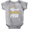 kings are born in 1958 Baby Onesie