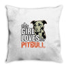 This Girl Loves Pitbull Throw Pillow