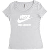 weed   just smoke it   mens funny Women's Triblend Scoop T-shirt