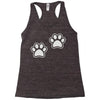 dog paws set of 2 Racerback Tank